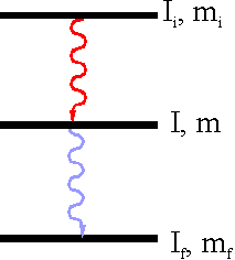 Schema einer Gamma-Gamma-Kaskade